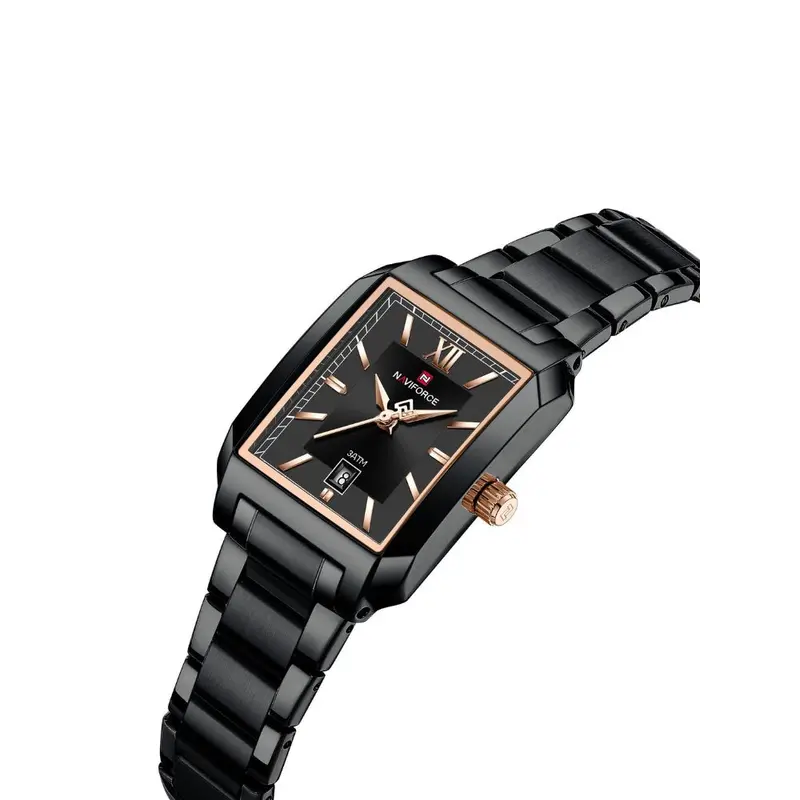 Naviforce Black Dial Stainless Steel Strap Women's Watch Nf9251l B/Rg/B 2