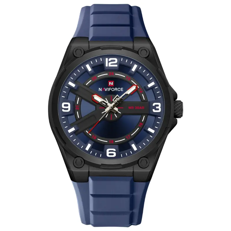 Naviforce Blue Dial Fumed Silica Strap Men's Watch Nf9260 B/Be/Be 1