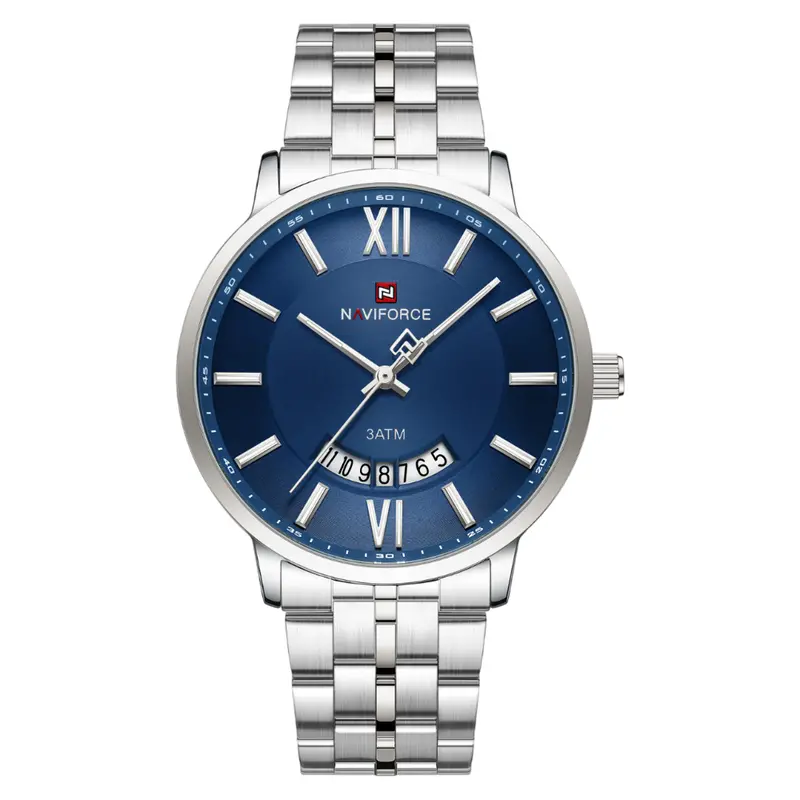 Naviforce Blue Dial Stainless Steel Strap Men's Watch Nf9238g S/Be/S 1