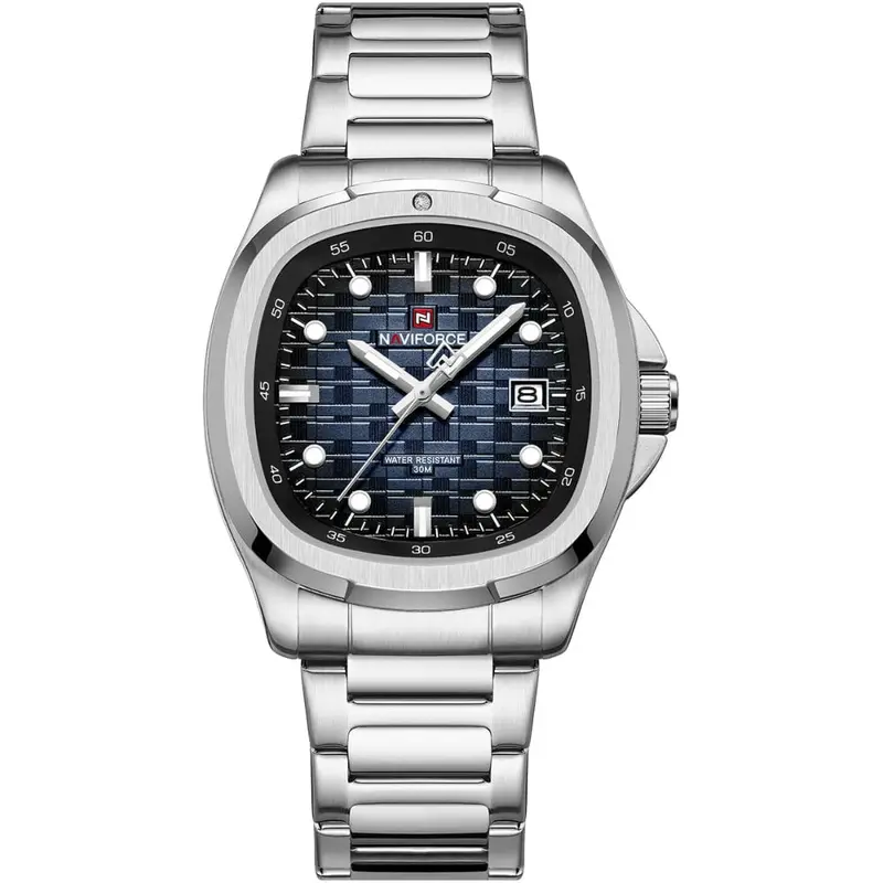 Naviforce Blue Dial Stainless Steel Strap Men's Watch Nf9240 S/Be/S 1