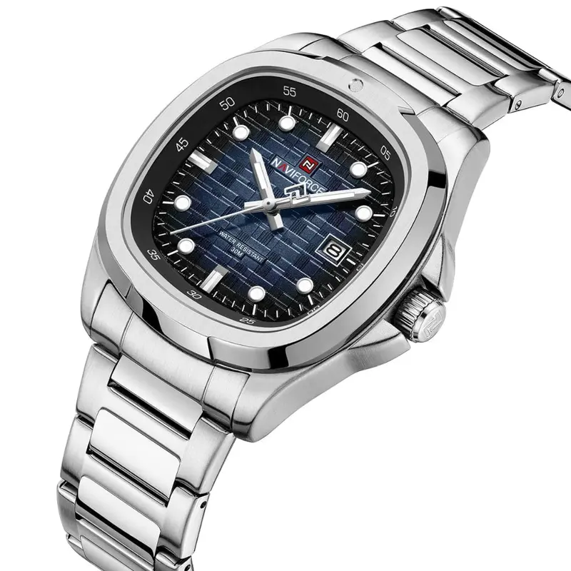 Naviforce Blue Dial Stainless Steel Strap Men's Watch Nf9240 S/Be/S 2