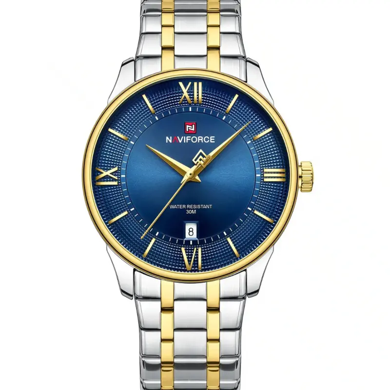 Naviforce Blue Dial Stainless Steel Strap Men's Watch Nf9272s S/Be/G 1