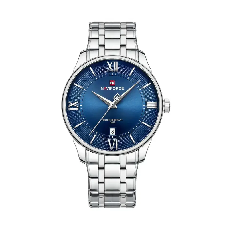 Naviforce Blue Dial Stainless Steel Strap Men's Watch Nf9272s S/Be/S 1