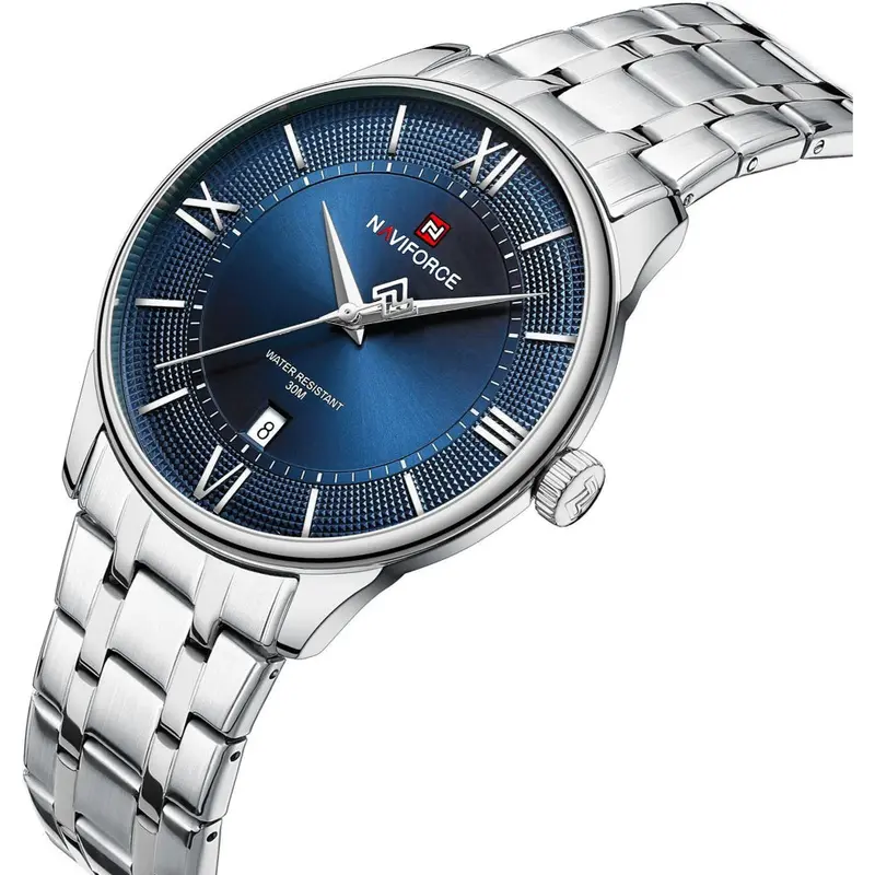 Naviforce Blue Dial Stainless Steel Strap Men's Watch Nf9272s S/Be/S 2