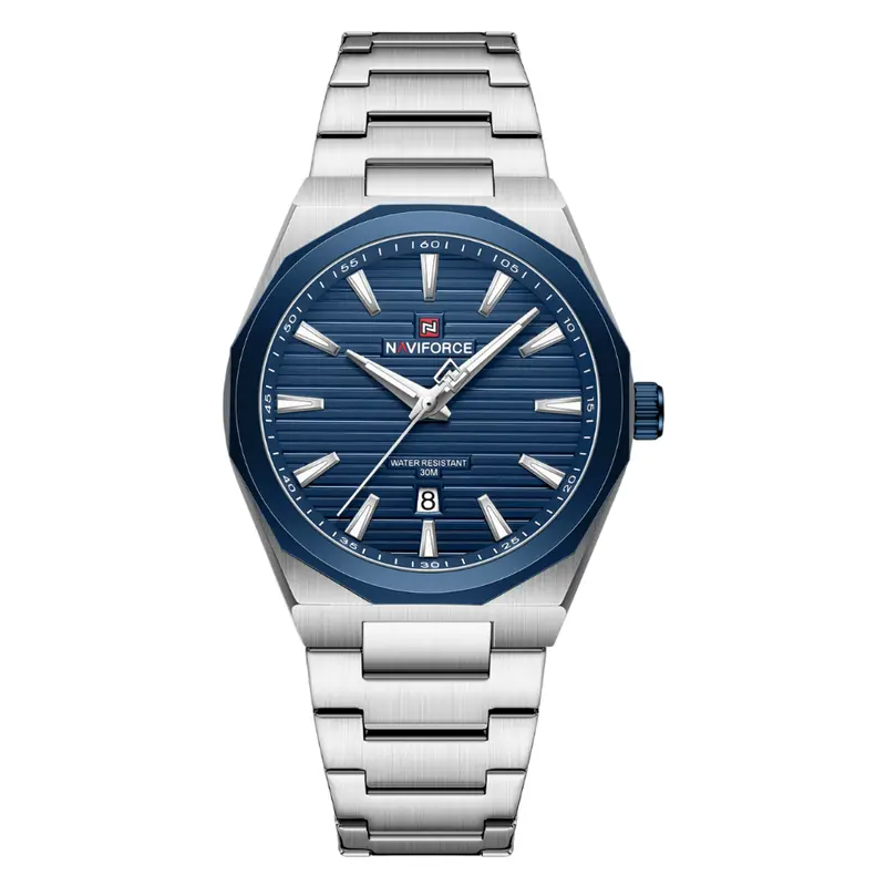 Naviforce Blue Dial Stainless Steel Strap Men's Watch Nf9274 S/Be/S 1