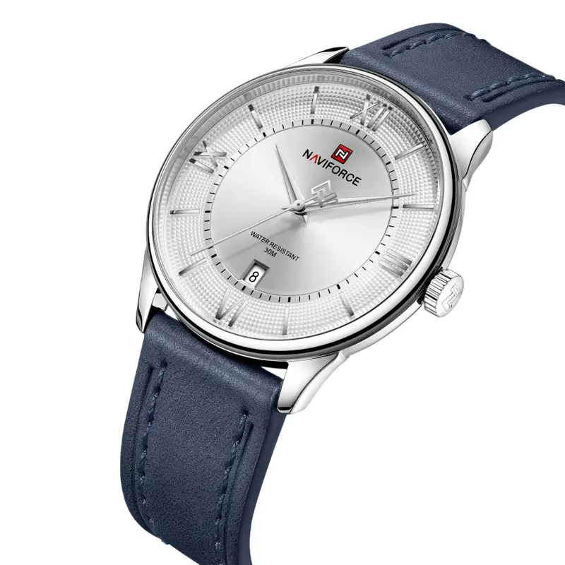 Naviforce Blue Genuine Leather Strap Men's Watch Nf9272l S/W/Be 2