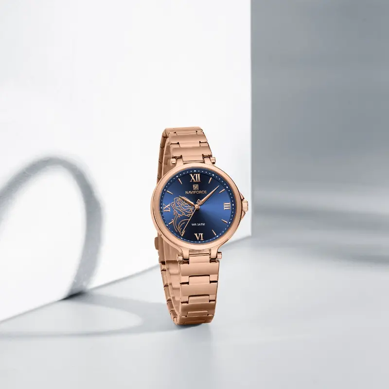 Naviforce Casual & Business Style Women's Watch - Blue Dial | Nf5060 Rg/Be 2