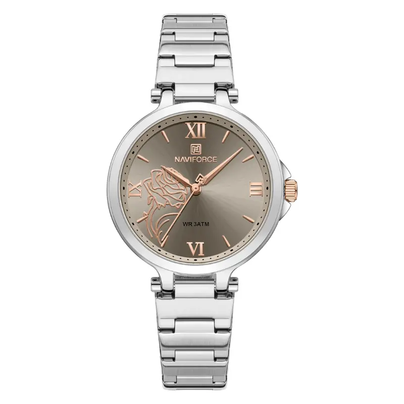 Naviforce Casual & Business Style Women's Watch - Grey Dial | Nf5060 S/Gy 1