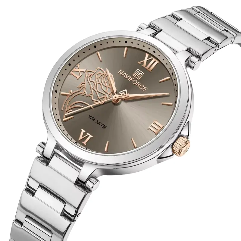 Naviforce Casual & Business Style Women's Watch - Grey Dial | Nf5060 S/Gy 2