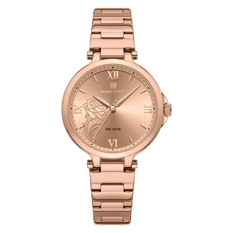 Naviforce Casual & Business Style Women's Watch - Rose Gold | Nf5060 Rg/Rg 1