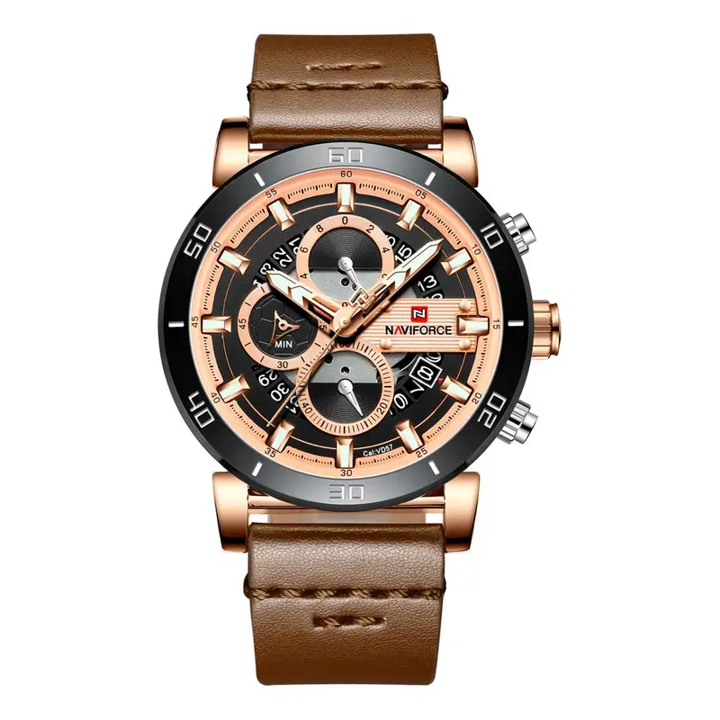 Naviforce Chronograph Nf9131 Rg/Rg/D.Bn Men's Watch 1