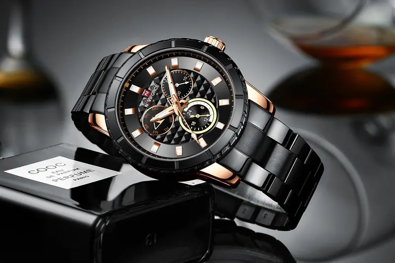 Naviforce Chronograph Nf9145 Rg/B/Y Men's Watch 2