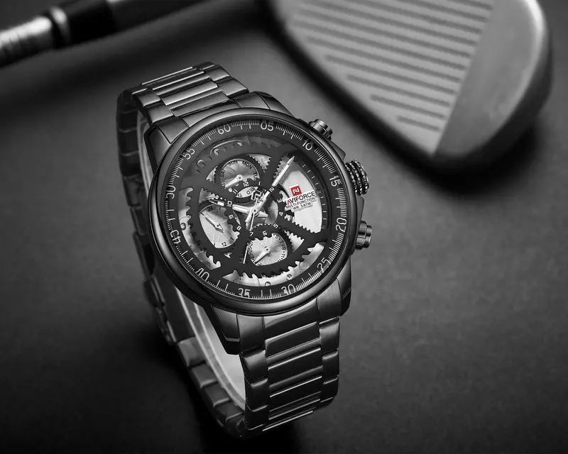 Naviforce Chronograph Nf9150 B/B/B Men's Watch 2
