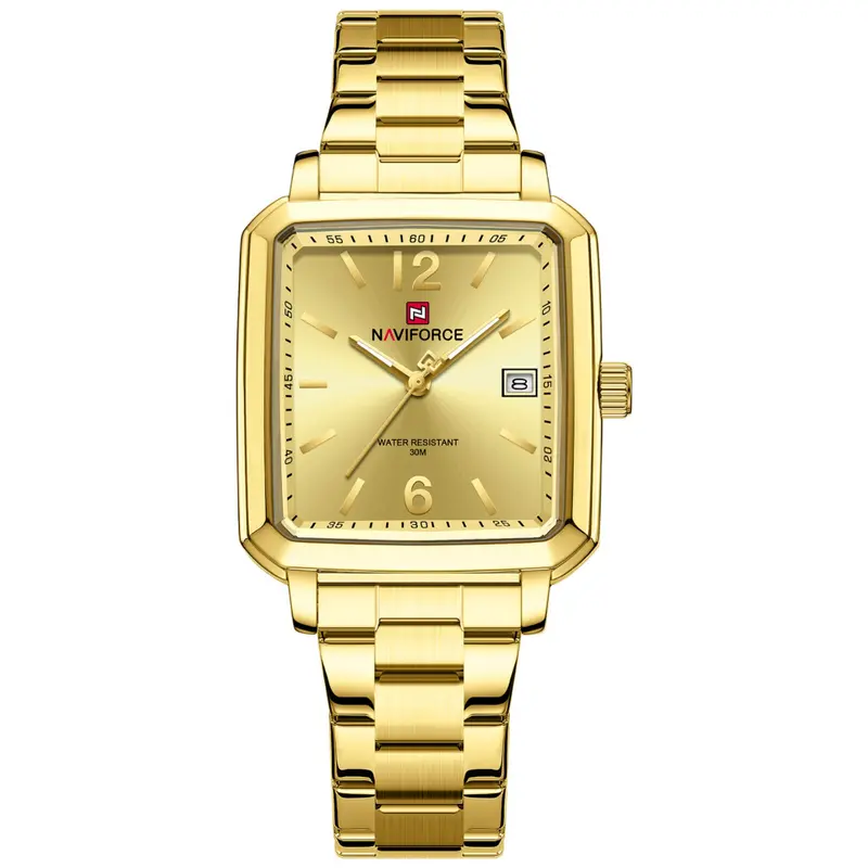 Naviforce Gold Dial Stainless Steel Strap Men's Watch Nf9252g G/G/G 1