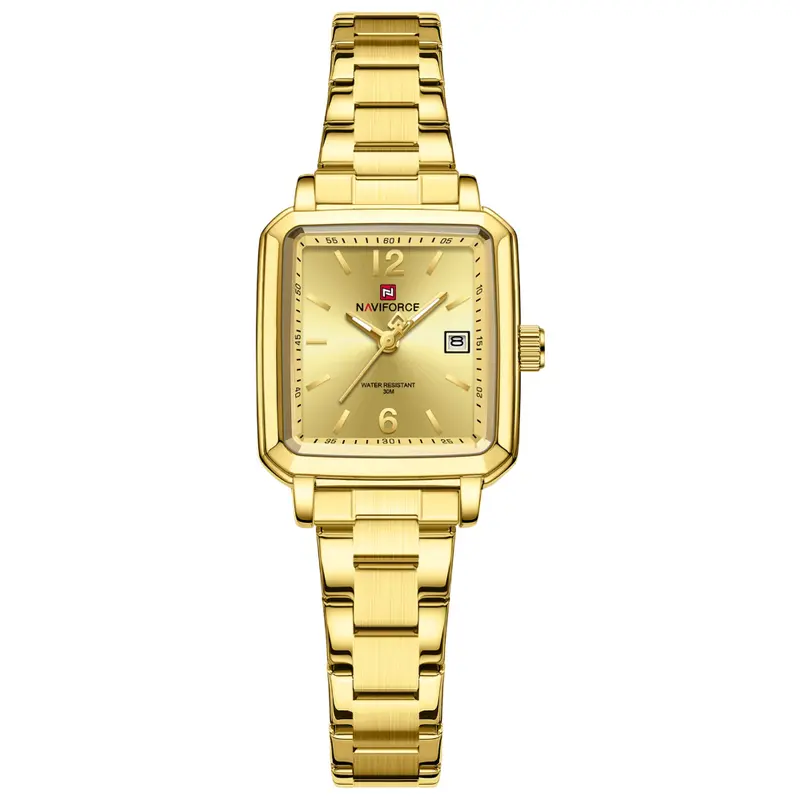 Naviforce Gold Dial Stainless Steel Strap Women's Watch Nf9252l G/G/G 1