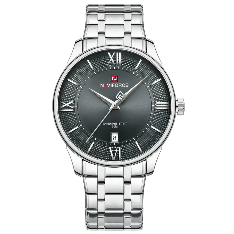 Naviforce Gray Dial Stainless Steel Strap Men's Watch Nf9272s S/Gy/S 1