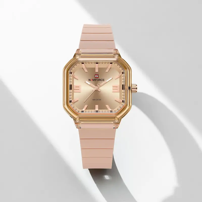 Naviforce Modern Muse Rose Gold Fumed Silica Strap Women's Watch Nf6108 Rg/Cp 1