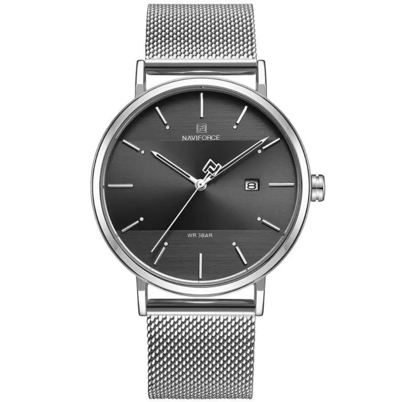 Naviforce Nf3008g S/B Silver Mesh Strap Men's Watch 1