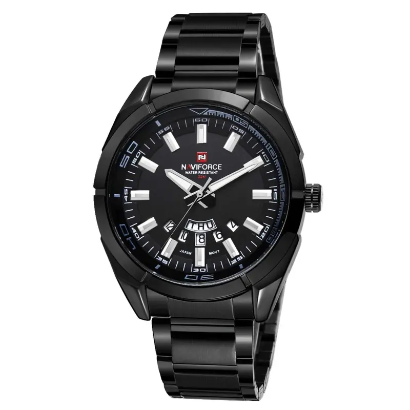 Naviforce Nf9038 B/B Black Stainless Steel Men's Watch 1
