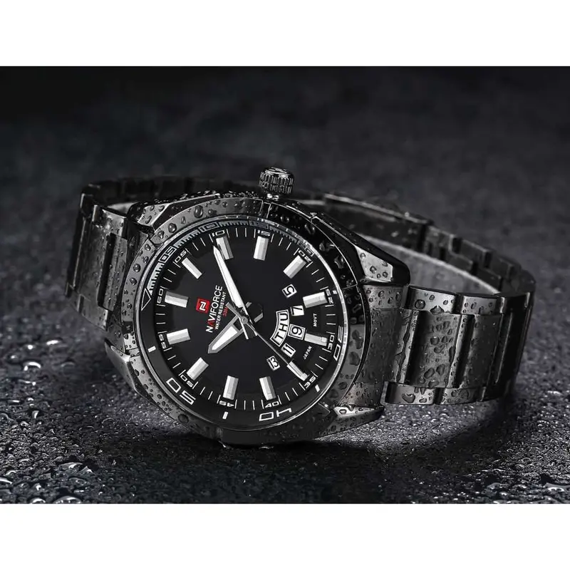Naviforce Nf9038 B/B Black Stainless Steel Men's Watch 2
