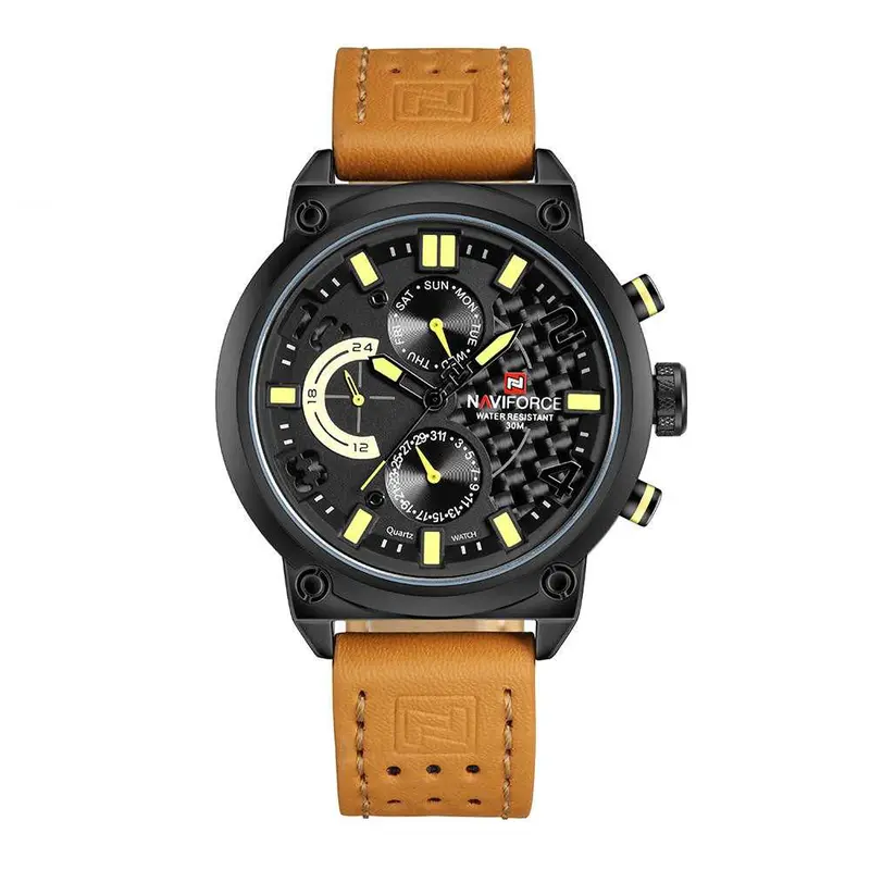 Naviforce Nf9068l B/Y/Bn Men's Chronograph Watch 1