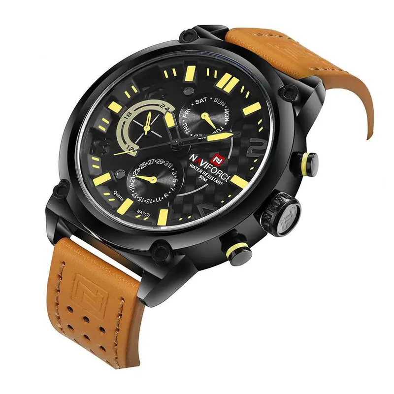 Naviforce Nf9068l B/Y/Bn Men's Chronograph Watch 2