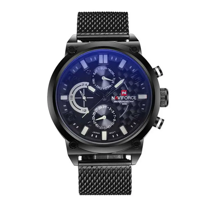 Naviforce Nf9068s B/W/B Men's Chronograph Watch 1