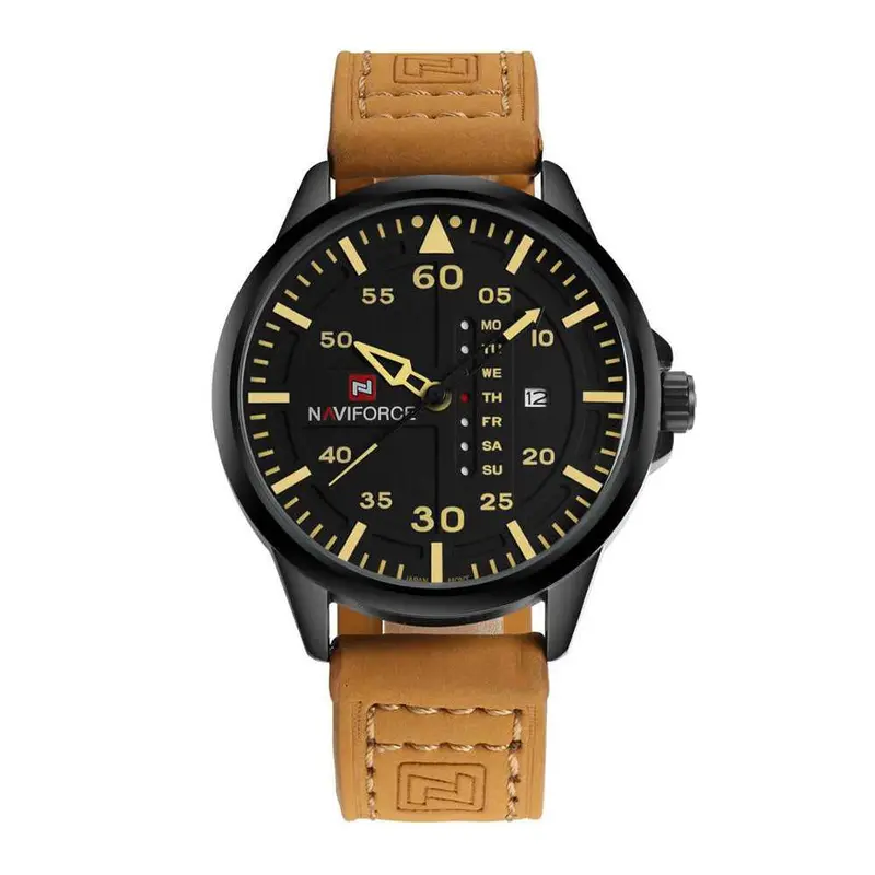 Naviforce Nf9074-B-Y-Bn Men's Analog Watch 1