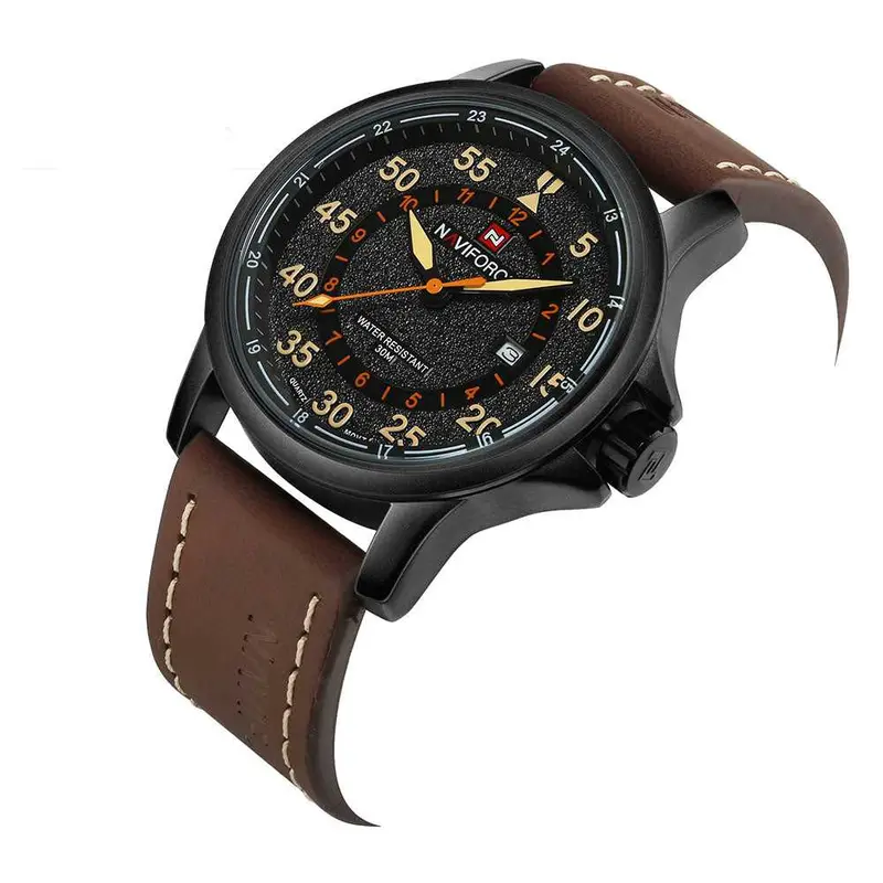 Naviforce Nf9076 B/Y/D.Bn Men's Analog Watch 2