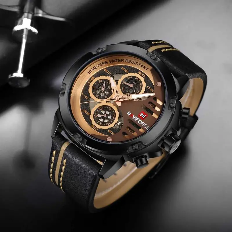 Naviforce Nf9110 B/Rg/Bn Men's Chronograph Watch 2