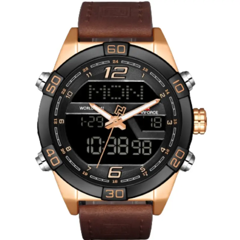 Naviforce Nf9128 Rg/Rg/D.Bn Men's Analog/Digital Watch 1