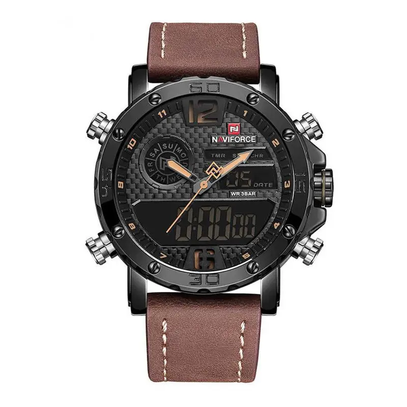 Naviforce Nf9134 B/Y/Bn Black Dial Men's Watch 1