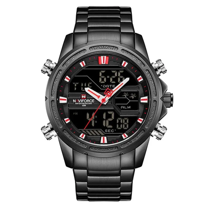 Naviforce Nf9138s B/B/R Men's Watch 1