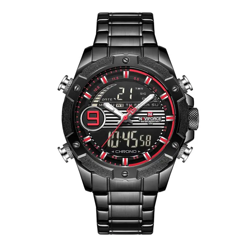 Naviforce Nf9146s B/B/R Men's Watch 1