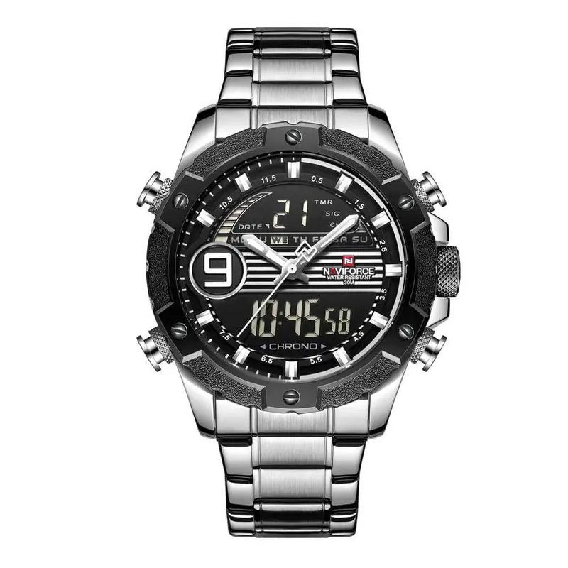 Naviforce Nf9146s S/B/W Stainless Steel Men's Watch 1