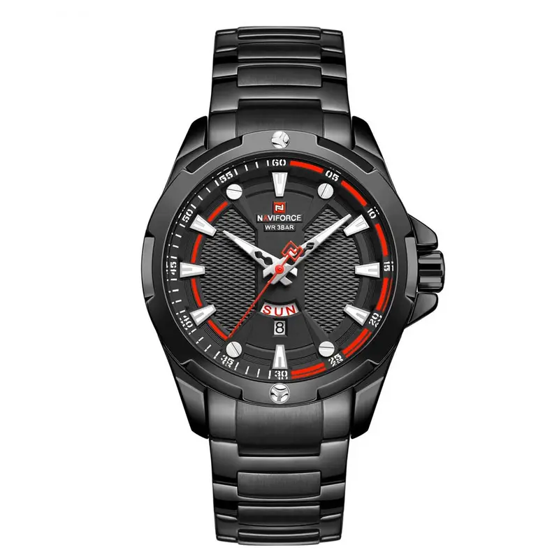 Naviforce Nf9161 B/B Black Stainless Steel Men's Watch 1