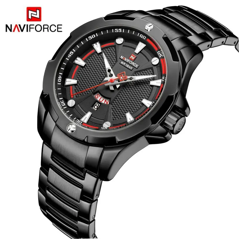 Naviforce Nf9161 B/B Black Stainless Steel Men's Watch 2