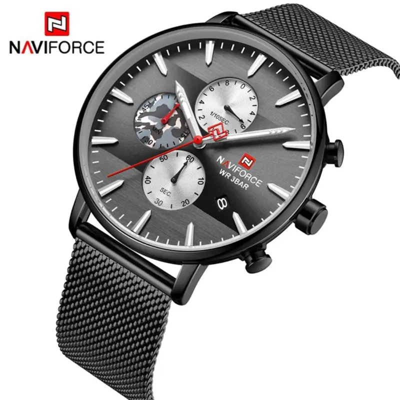 Naviforce Nf9169 B/B Black Stainless Steel Men's Watch 2