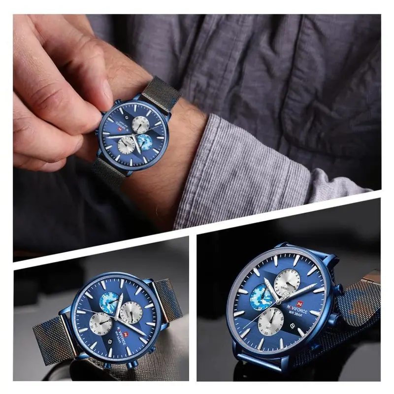 Naviforce Nf9169 Be/Be Blue Stainless Steel Men's Watch 2