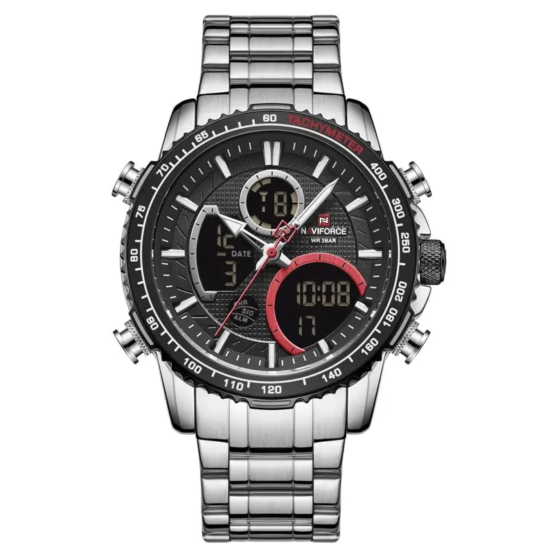 Naviforce Nf9182 S/B Silver Stainless Steel Men's Watch 1