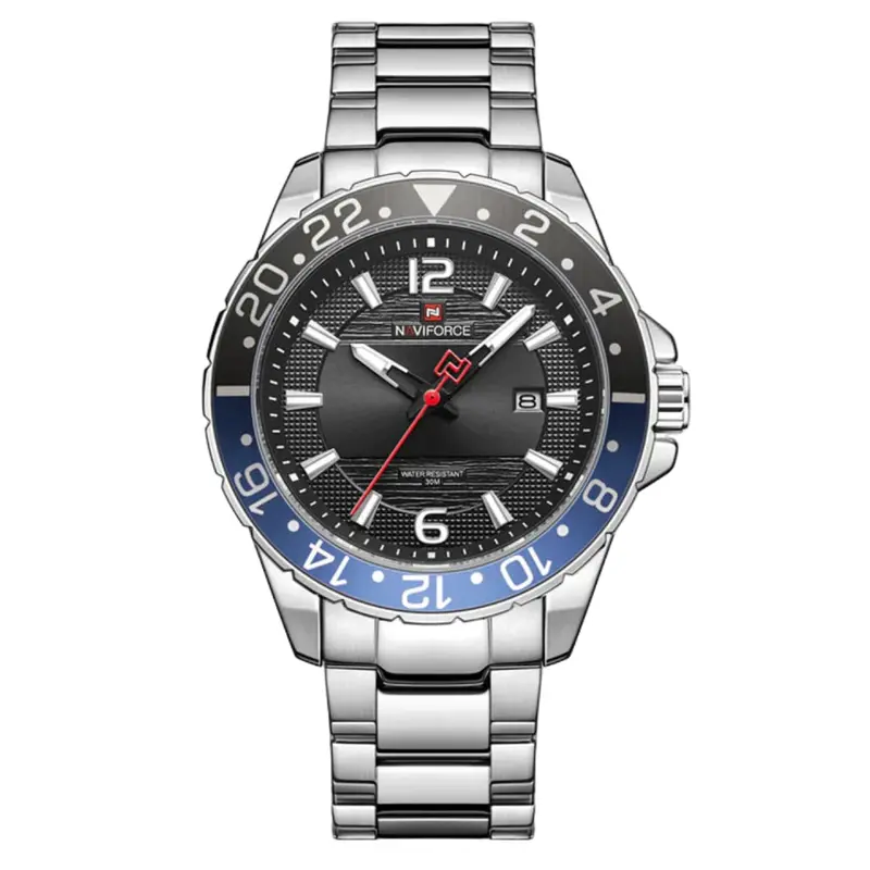 Naviforce Nf9192 S/S/B Silver Stainless Steel Men's Watch 1
