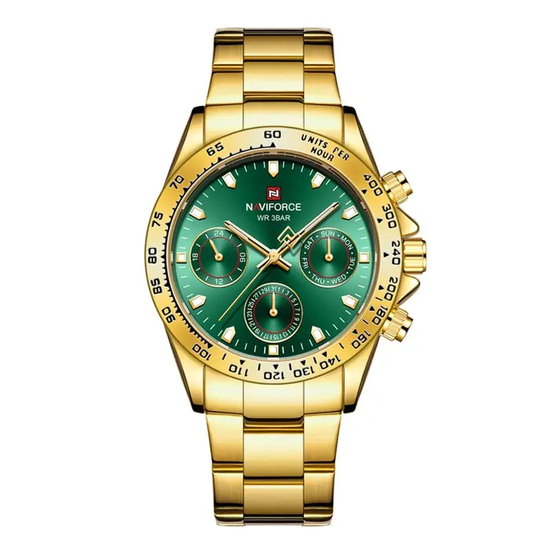 Naviforce Nf9193 G/G/Gn Gold Stainless Steel Men's Watch 1