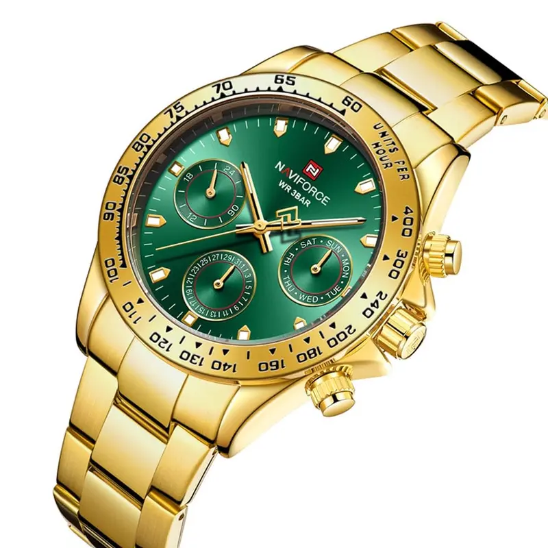Naviforce Nf9193 G/G/Gn Gold Stainless Steel Men's Watch 2