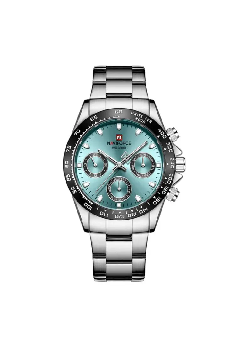 Naviforce Nf9193 S/B/Be Chronograph Blue Dial Metal Finish Stainless Steel Men's Watch 2
