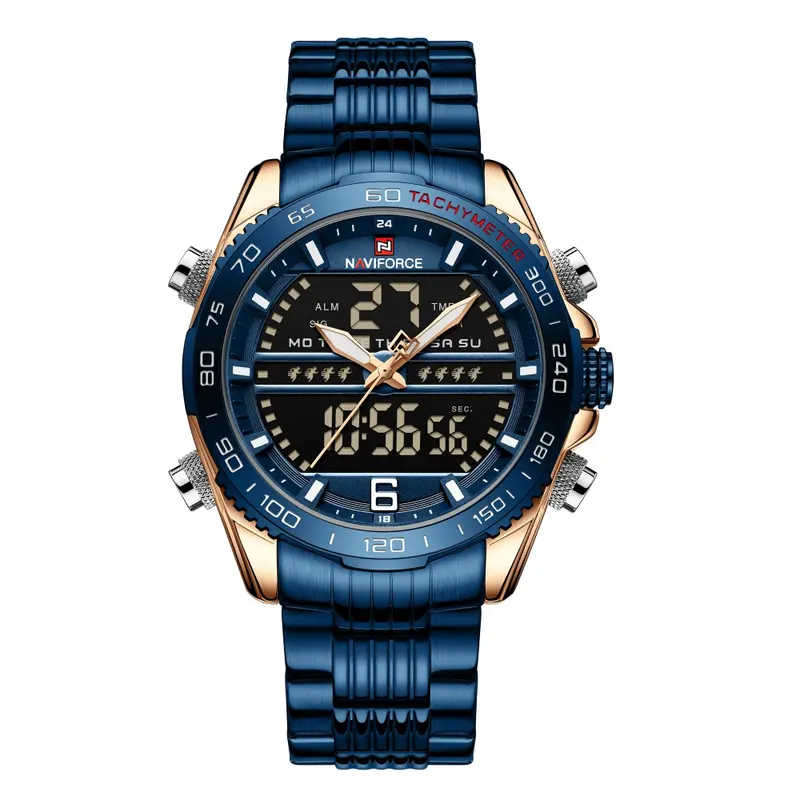 Naviforce Nf9195s Rg/Be/Be Blue Stainless Steel Men Watch 1