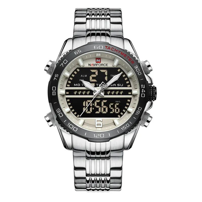 Naviforce Nf9195s S/B/Gy Stainless Steel Men Watch 1