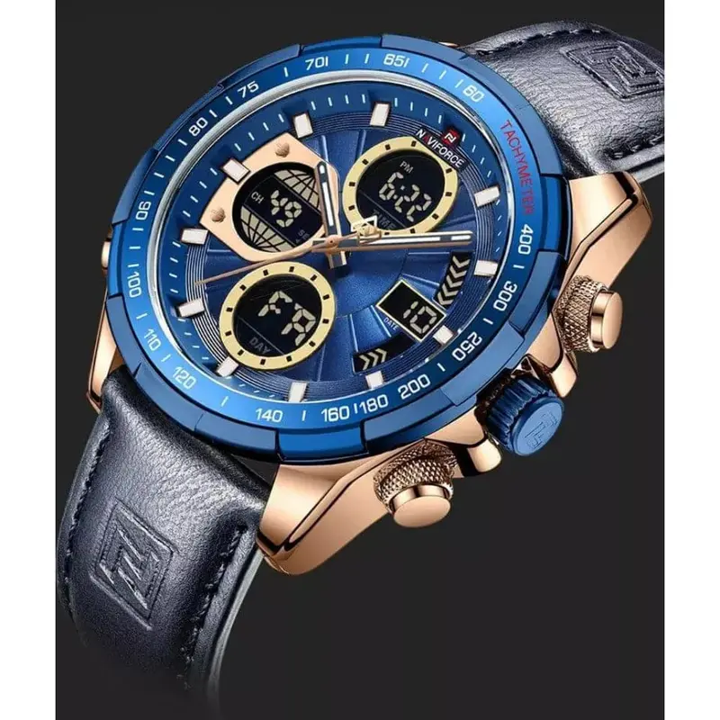 Naviforce Nf9197l Rg/Be/Be Blue Leather Men Watch 2