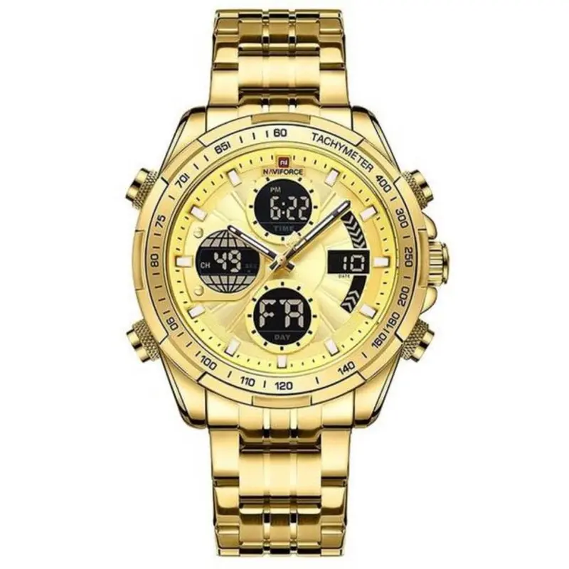 Naviforce Nf9197s G/G/G Gold Stainless Steel Men Watch 1
