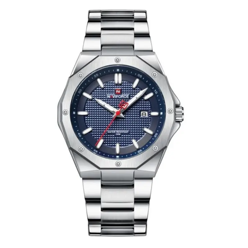 Naviforce Nf9200s S/Be Stainless Steel Waterproof Polygon Vogue – Blue Men's Watch 1