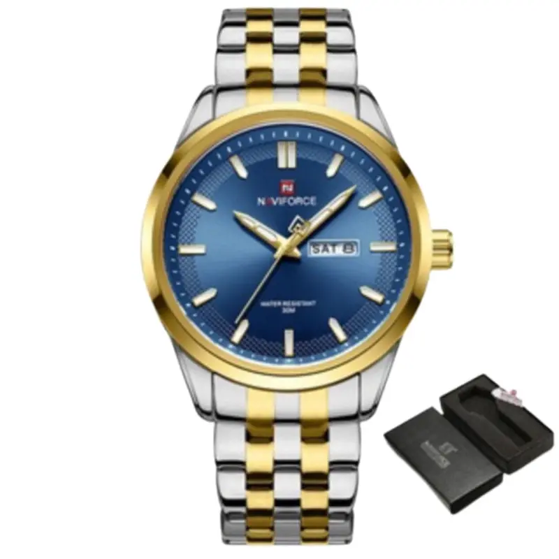 Naviforce Nf9203 G/Be Stainless Steel Men Watch 1